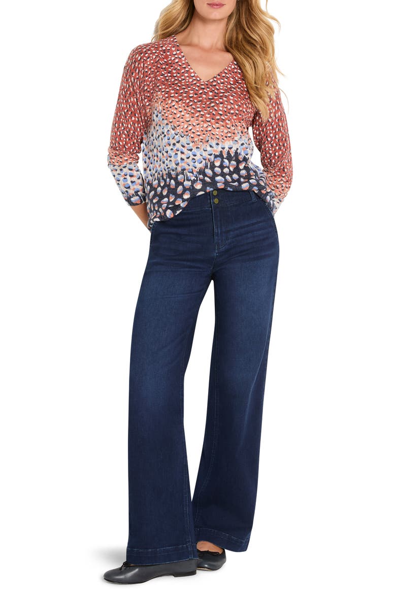 Blue Dahlia Sweater, Alternate, color, BLUE MULTI