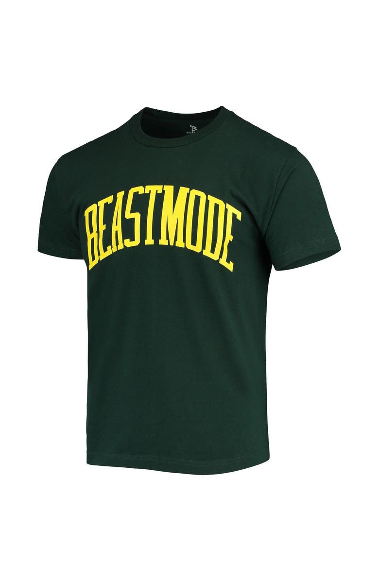 Beast Mode Men's Hunter Green Beast Mode Collegiate Wordmark T-Shirt, Alternate, color, 