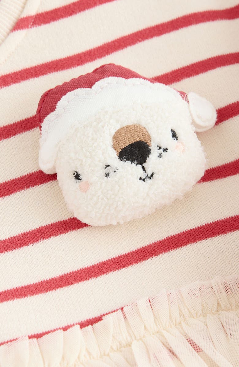 NEXT Kids' Christmas Stripe Tulle Overlay Party Dress, Alternate, color, Multi