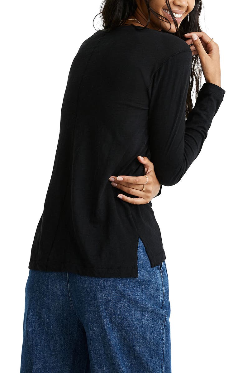 Madewell Whisper Cotton Long Sleeve Crewneck Tee, Alternate, color, 