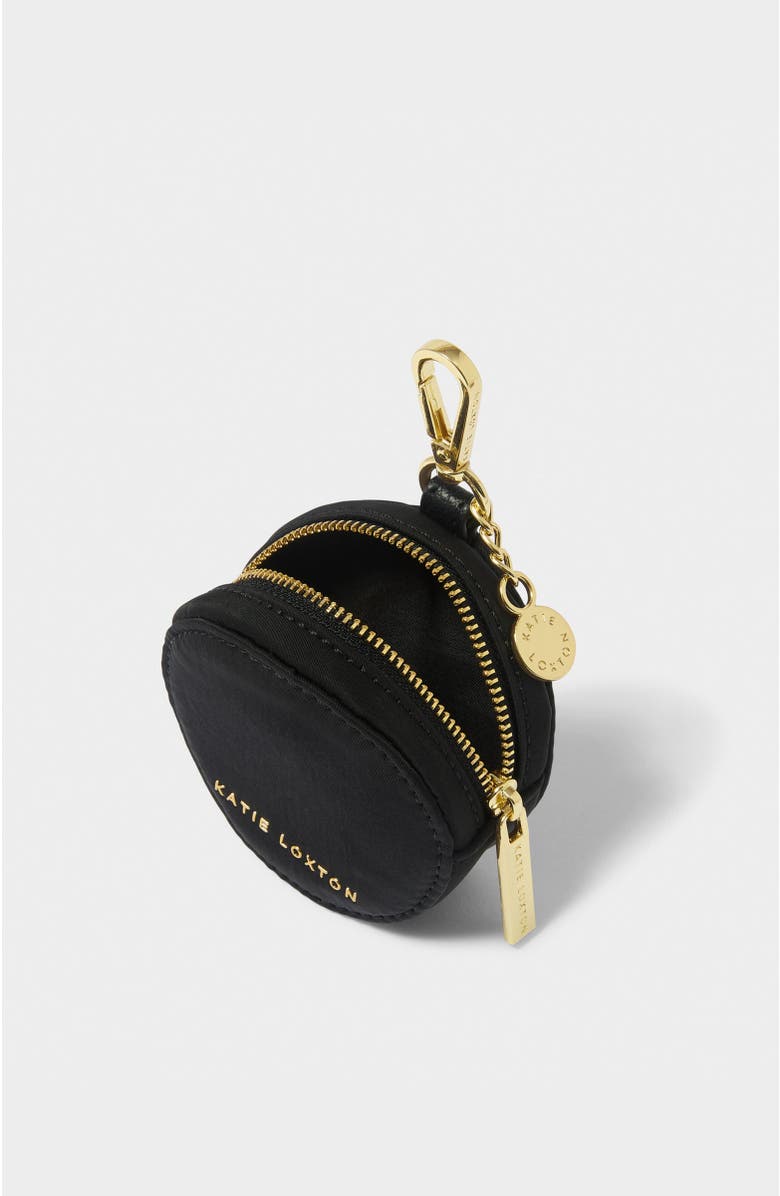 Katie Loxton Nylon-Luxe Clip On Purse, Alternate, color, Black