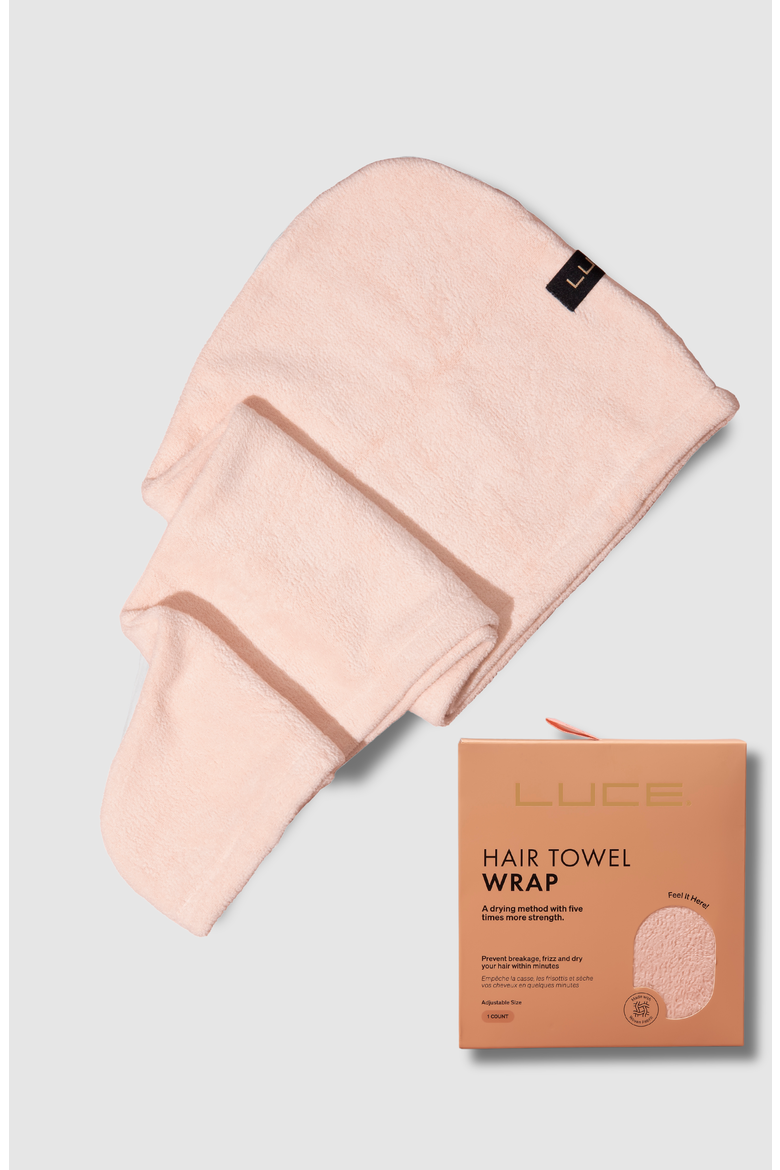 Adjustable Ultra-Absorbent Hair Towel Wrap, Main, color, PINK