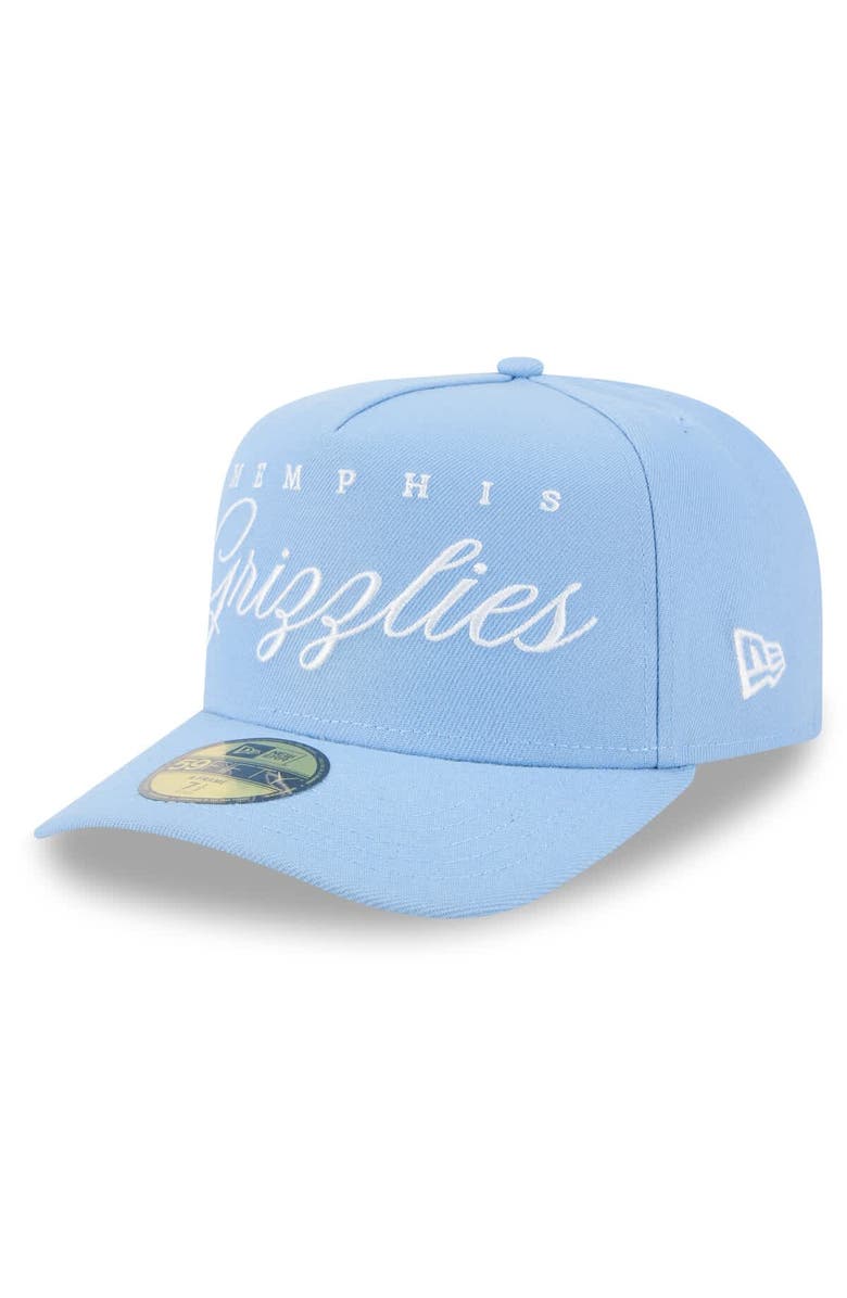 New Era Men's New Era Light Blue Memphis Grizzlies 2025 NBA Draft A-Frame 59FIFTY Fitted Hat, Alternate, color, Light Blue