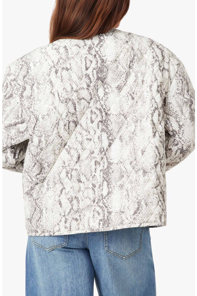 Snakeskin Print Quilted Jacket, Alternate, color, SNAKE PRINT