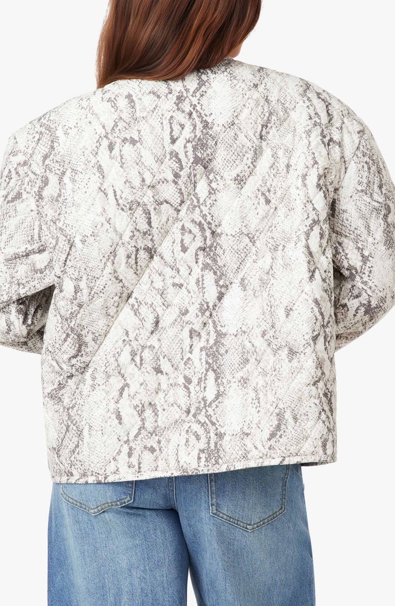 Habitual Snakeskin Print Quilted Jacket, Alternate, color, Snake Print