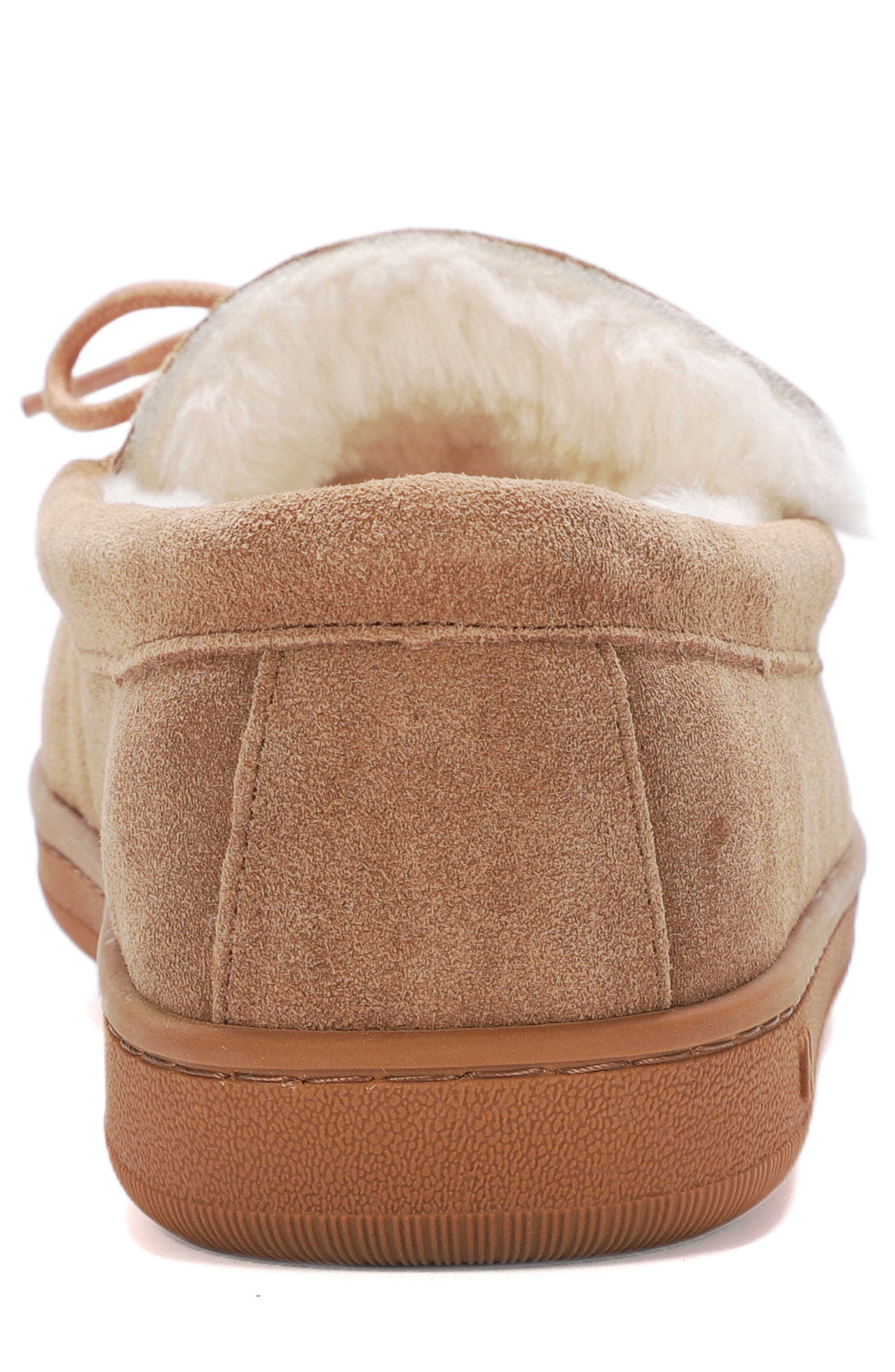Mykos Theo Faux Shearling Slipper - Wide Width, Alternate, color, Chestnut