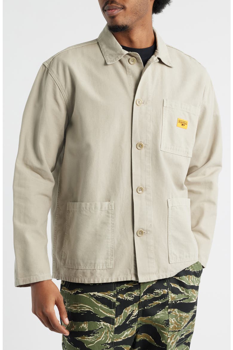 Cotton Canvas Chore Coat, Alternate, color, STONE