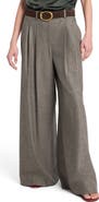 TWP Avery Herringbone Wool Blend Wide Leg Pants