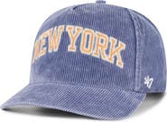 '47 Men's '47  Blue New York Knicks Reclaim Snow Wash Corduroy Adjustable Hitch Hat