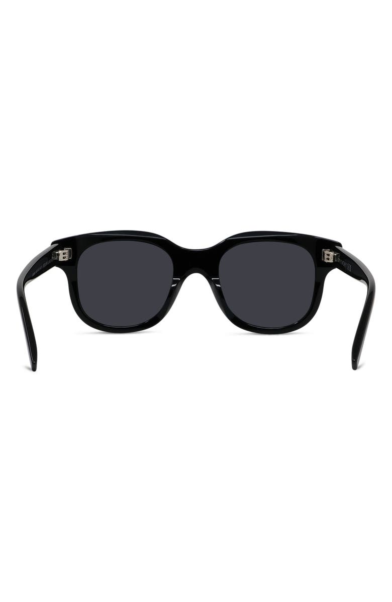 Givenchy 49mm City Geometric Sunglasses, Alternate, color, Shiny Black / Smoke