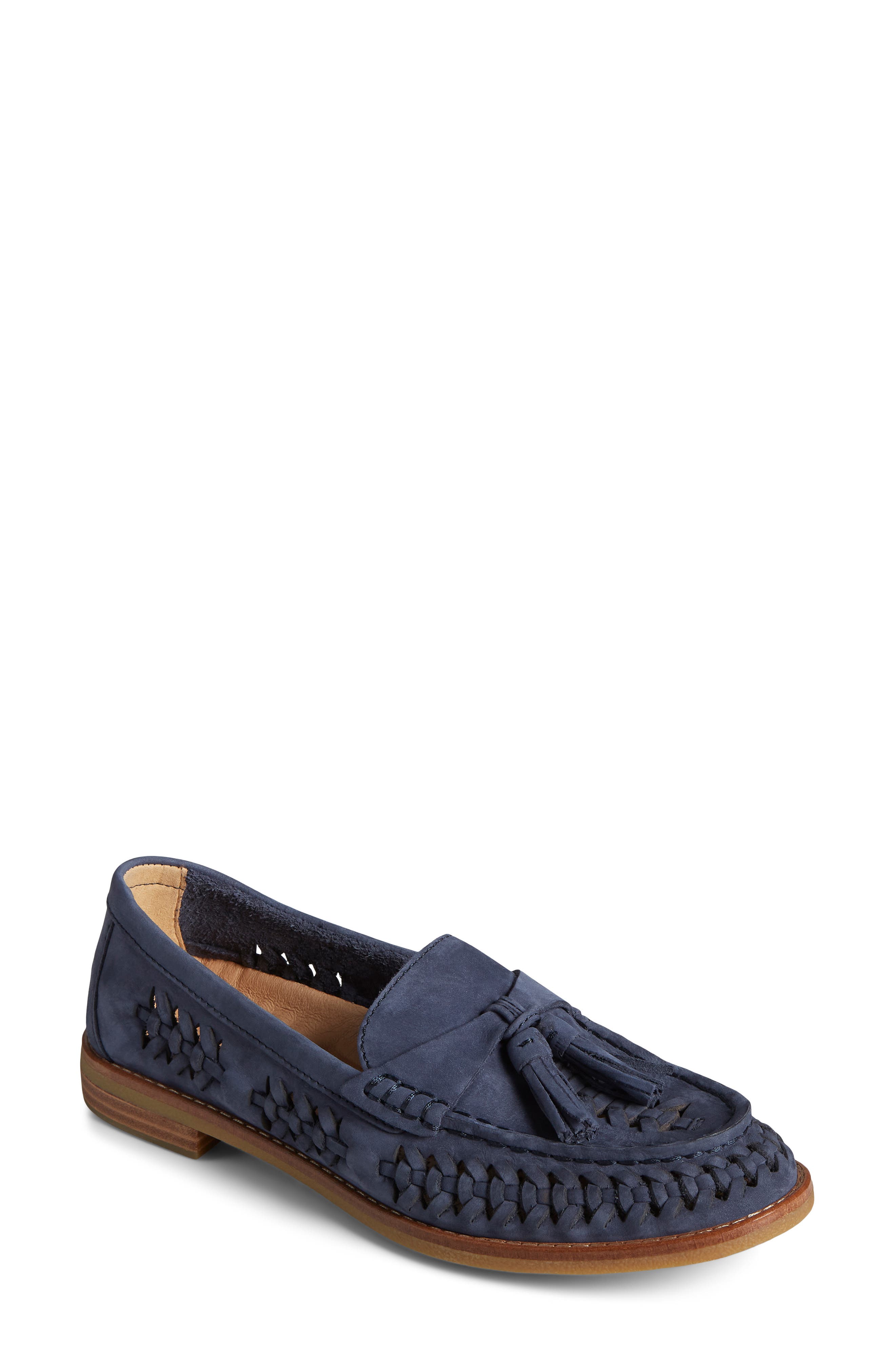 Sperry Seaport Woven Loafer, Main, color, NAVY