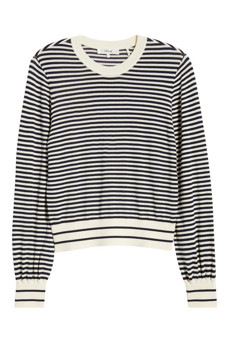 The Stripe Sweater, Alternate, color, CREAM MULTI