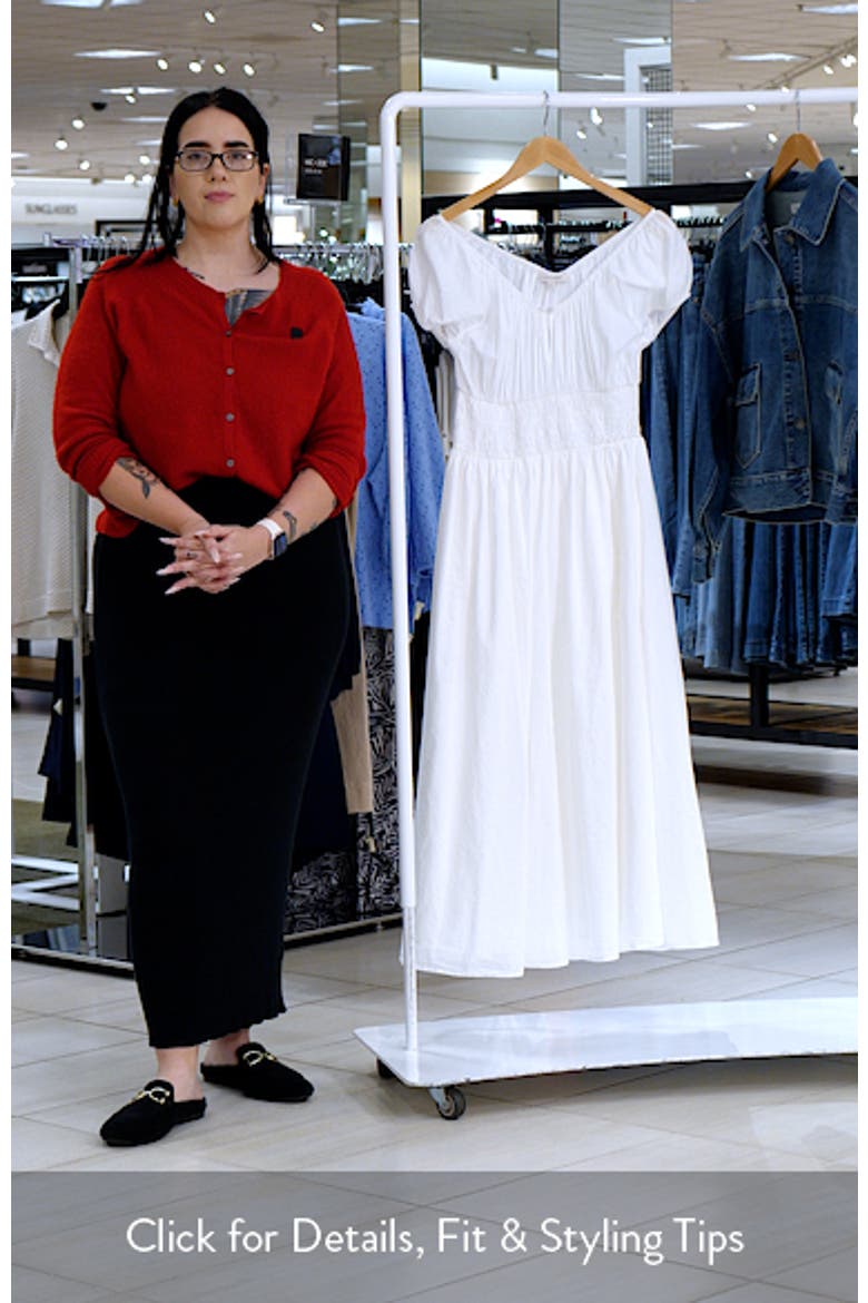 The Swoon Smocked Midi Dress video
