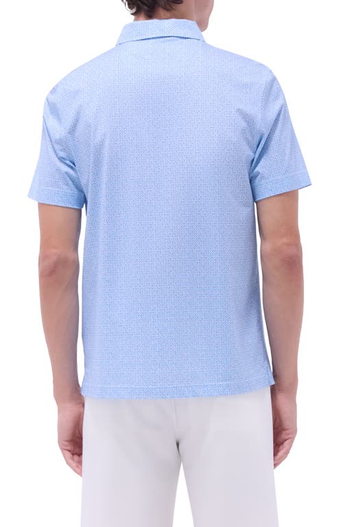 Bugatchi Victor Ooohcotton® Leaf Print Polo In Ice