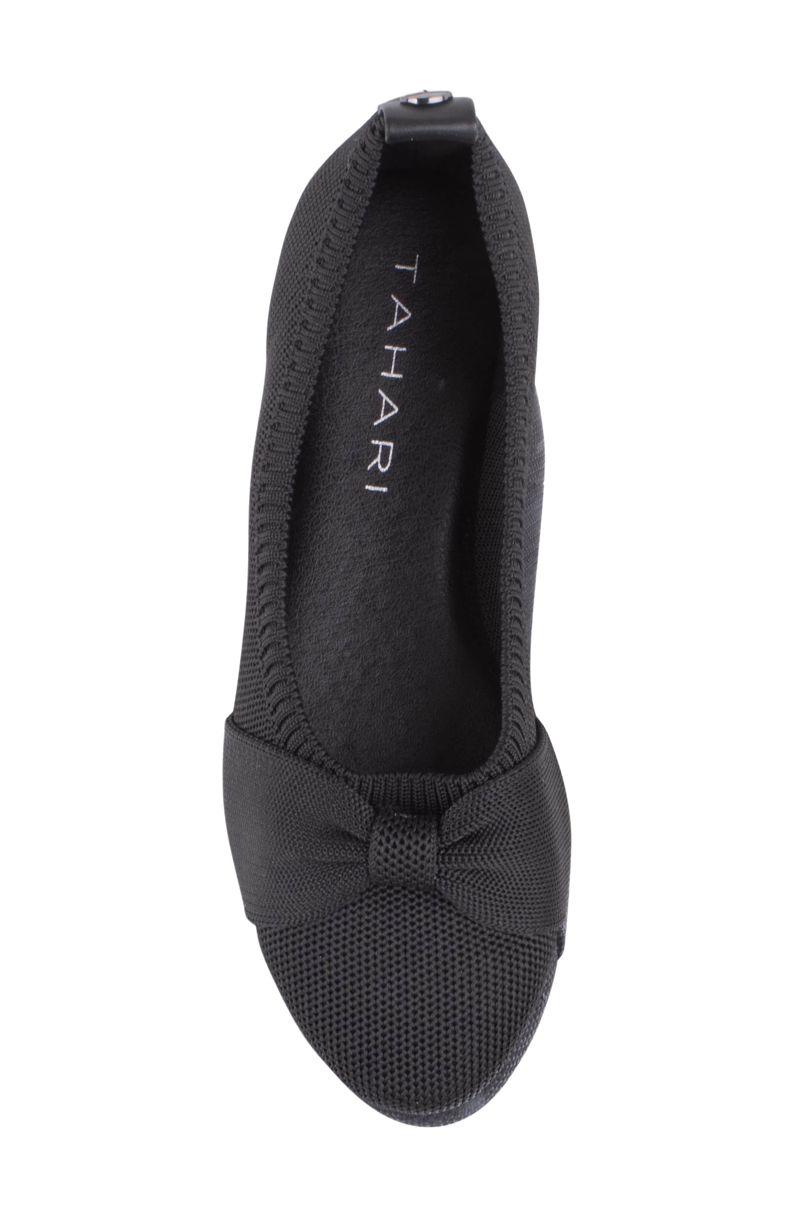 Tahari Manchester Ballet Flat, Alternate, color, Black