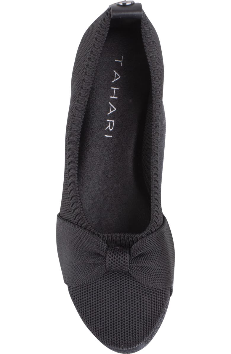 Tahari Manchester Ballet Flat, Alternate, color, Black