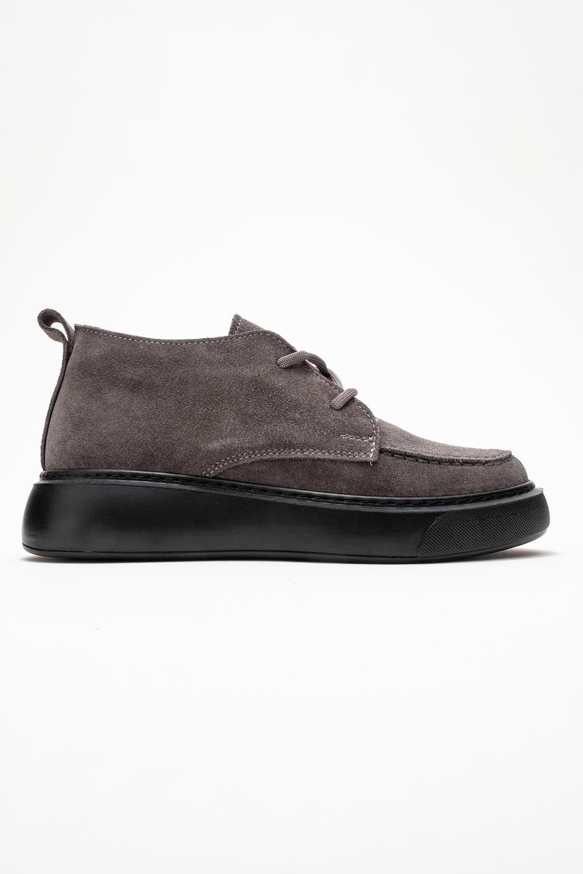 Lilya Leather Chukka Boot, Alternate, color, Grey Suede Faux Leather
