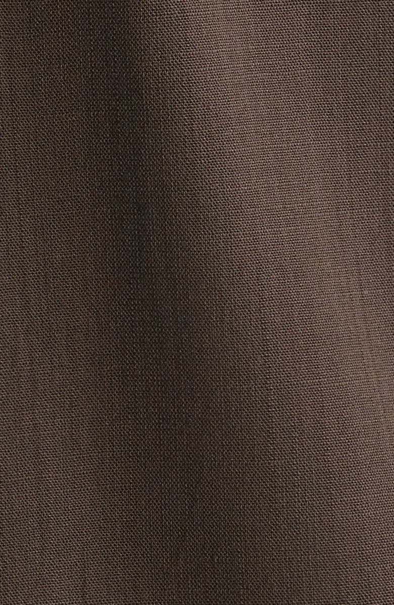 Open Edit Solid Camp Shirt, Alternate, color, Brown Turkish Coffee