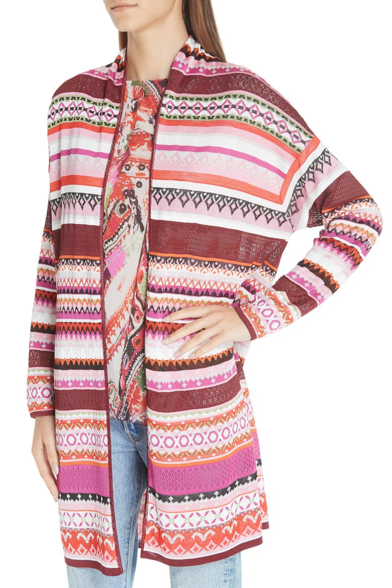 Knit Shawl Collar Cardigan, Alternate, color, CORALLO
