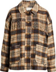 Thread & Supply Fringe Plaid Shacket