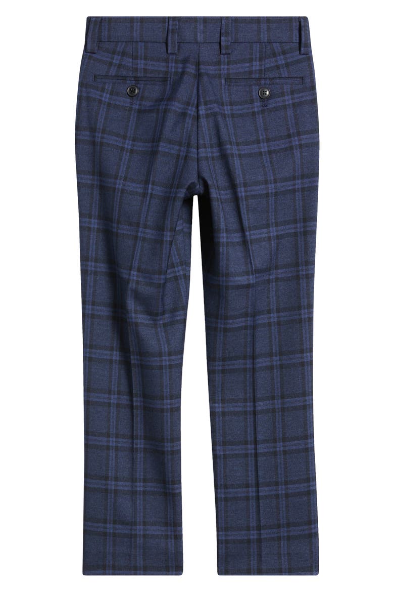 Kids' Plaid Dress Pants, Alternate, color, BLUE