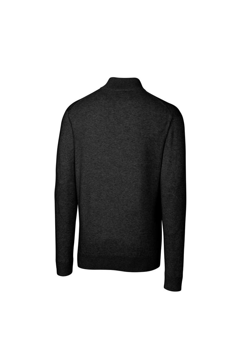 Cutter & Buck Men's Cutter & Buck Black George Mason Patriots Lakemont Tri-Blend Big & Tall Quarter-Zip Pullover Sweater, Alternate, color, 