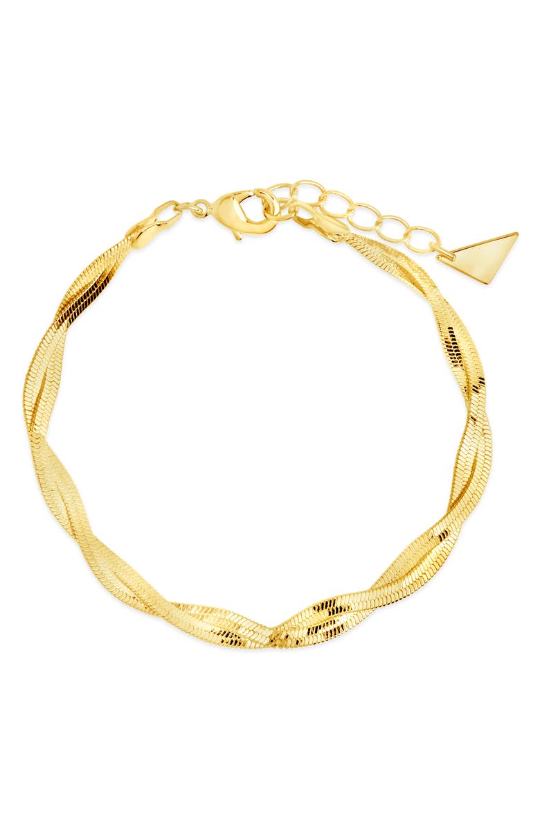 Sterling Forever Oakley Chain Bracelet, Main, color, Gold