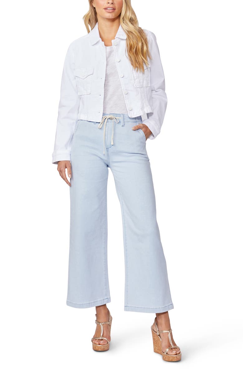 PAIGE Pacey Crop Denim Jacket, Alternate, color, 