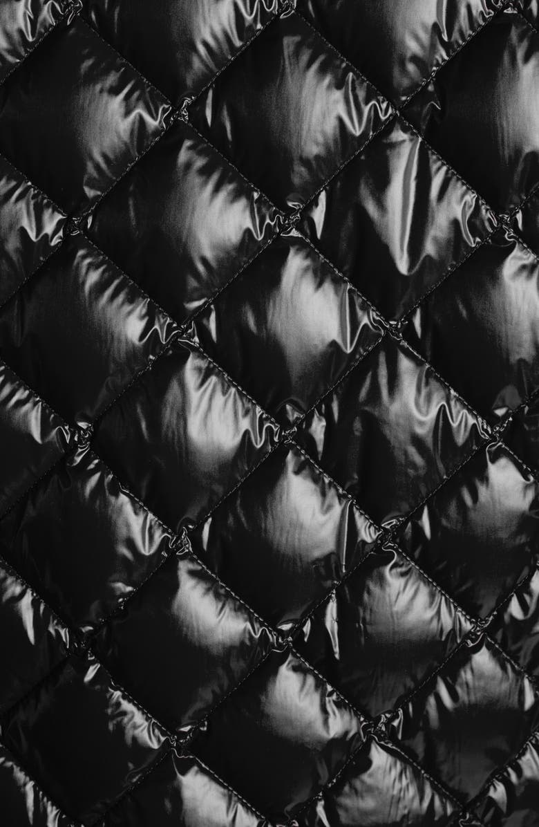 Moncler Diamond Quilted Down Hooded Jacket, Alternate, color, Black