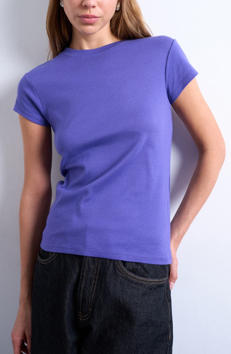 Topshop Everyday Cotton T-Shirt, Main, color, Purple