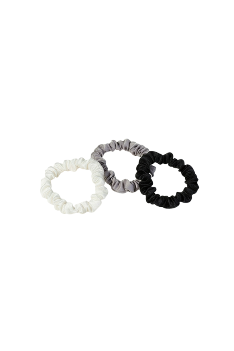 Luxurious Cruelty Free 100% Mulberry Silk Scrunchies Pack of 3, Main, color, Neutral
