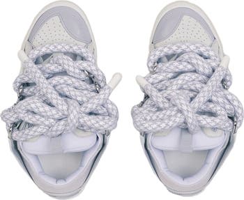 Curb Sneakers In Leather With Snake Laces For Women