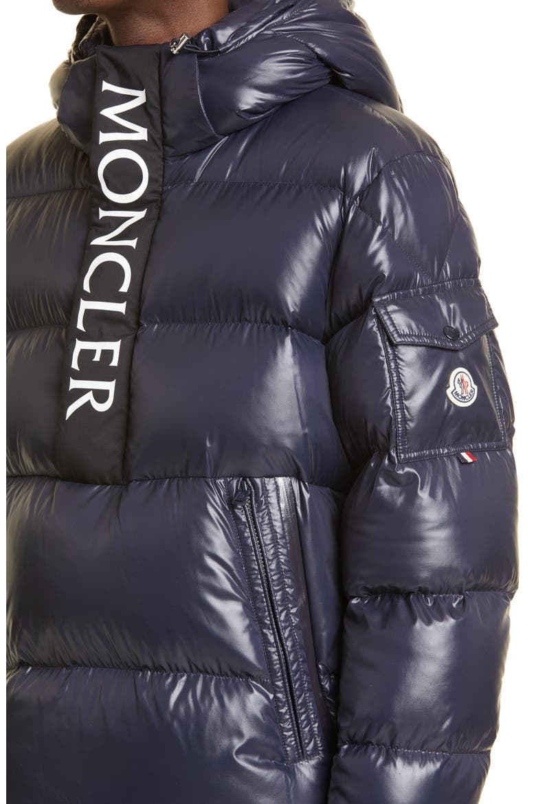 Maury Water Resistant Down Pullover Jacket, Alternate, color, NAVY