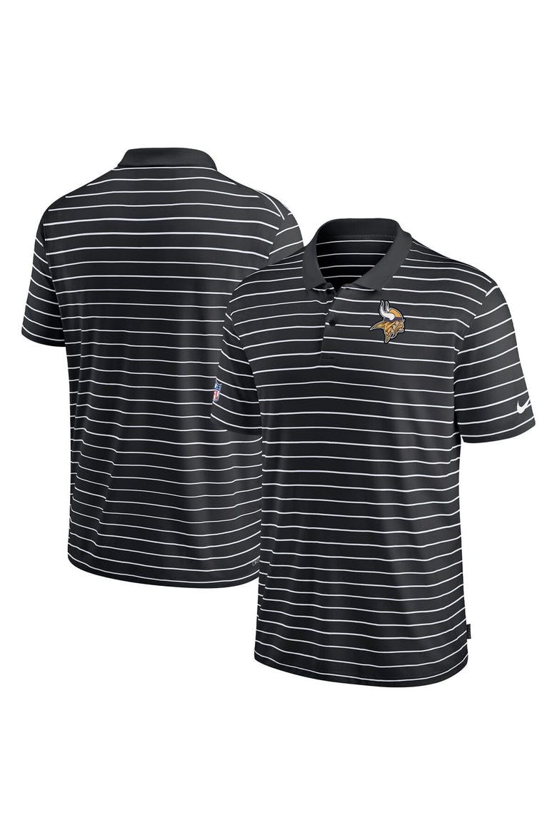 Men's Nike Black Minnesota Vikings 2022 Sideline Lock Up Victory Performance Polo, Alternate, color, Black