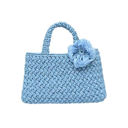 Manymoons CARMEN SOL Positano Raffia in Baby Blue at Nordstrom, Size Small