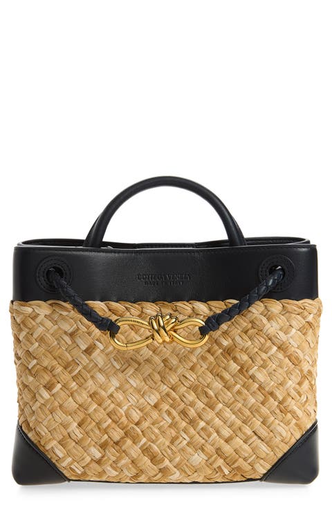Small Andiamo Intrecciato Raffia Crossbody Bag