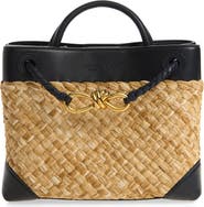 Bottega Veneta Small Andiamo Intrecciato Raffia Crossbody Bag