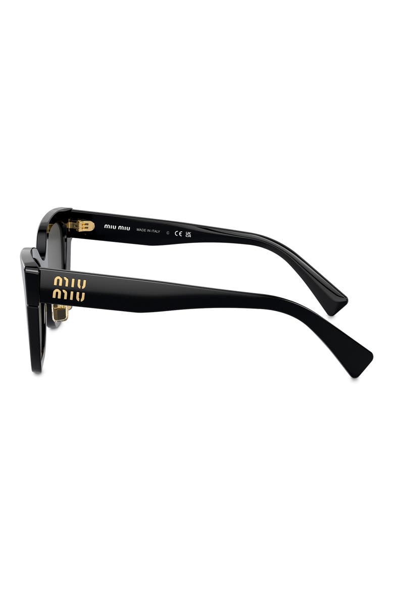 56mm Square Sunglasses, Alternate, color, BLACK