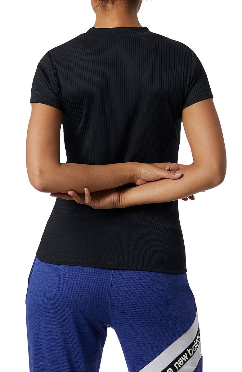 New Balance Perfect Recycled Polyester Blend Rib T-Shirt, Alternate, color, 