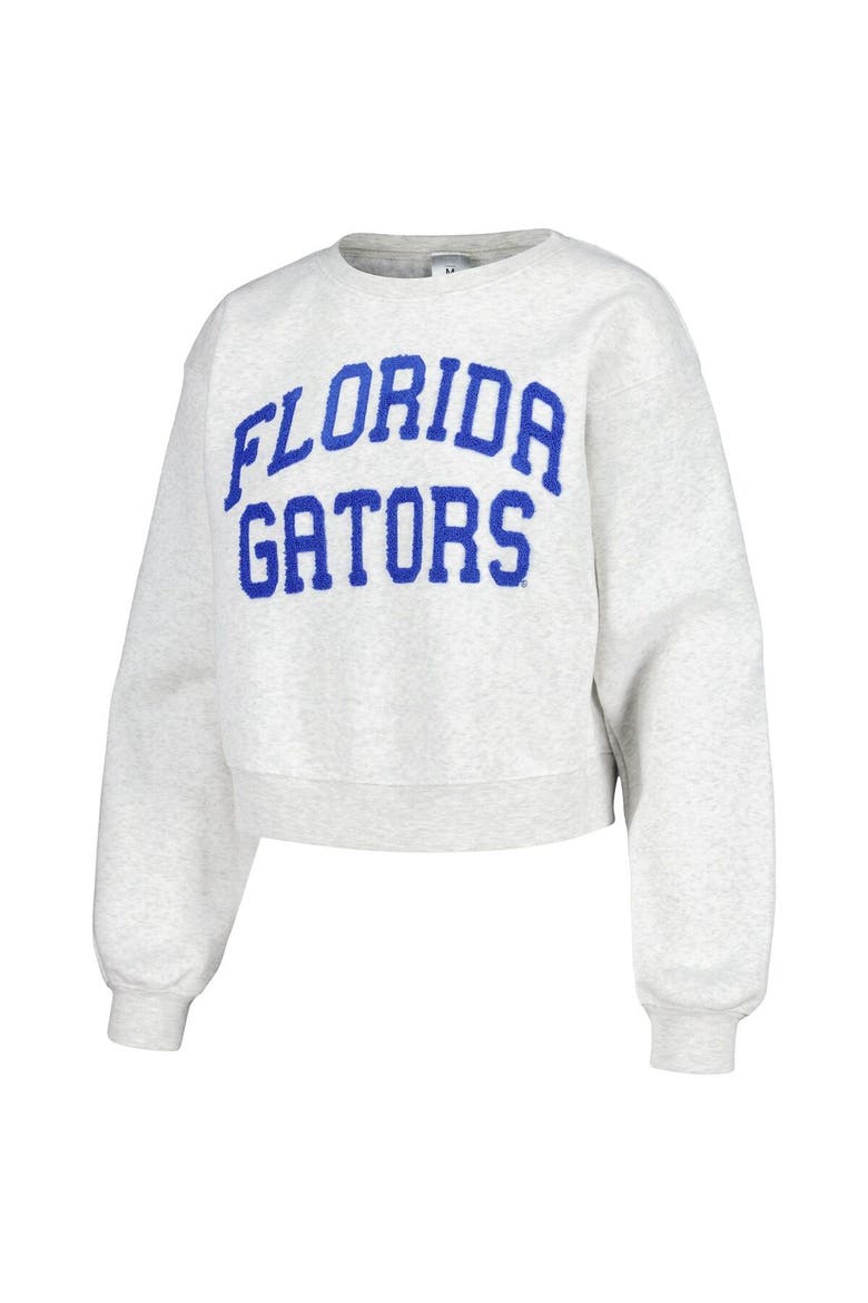Women's ZooZatz Oatmeal Florida Gators Core Chenille Cropped Pullover Sweatshirt, Alternate, color, Oatmeal
