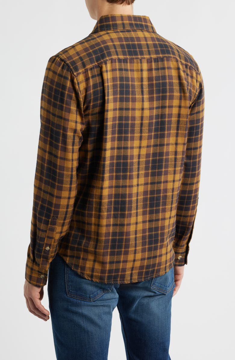 DARK SEAS Tanglewood Plaid Flannel Button-Up Shirt, Alternate, color, Black/ Brown