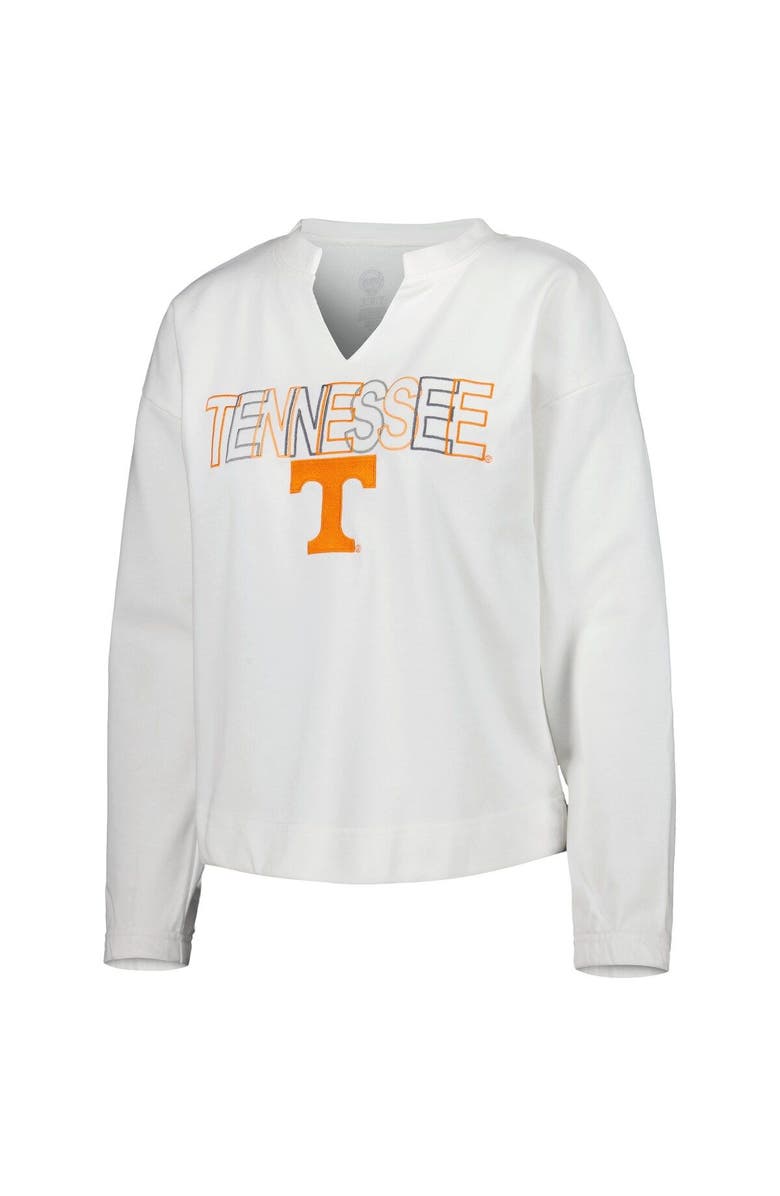 CONCEPTS SPORT Women's Concepts Sport  White Tennessee Volunteers Sunray Notch Neck Long Sleeve T-Shirt & Shorts Set, Alternate, color, 