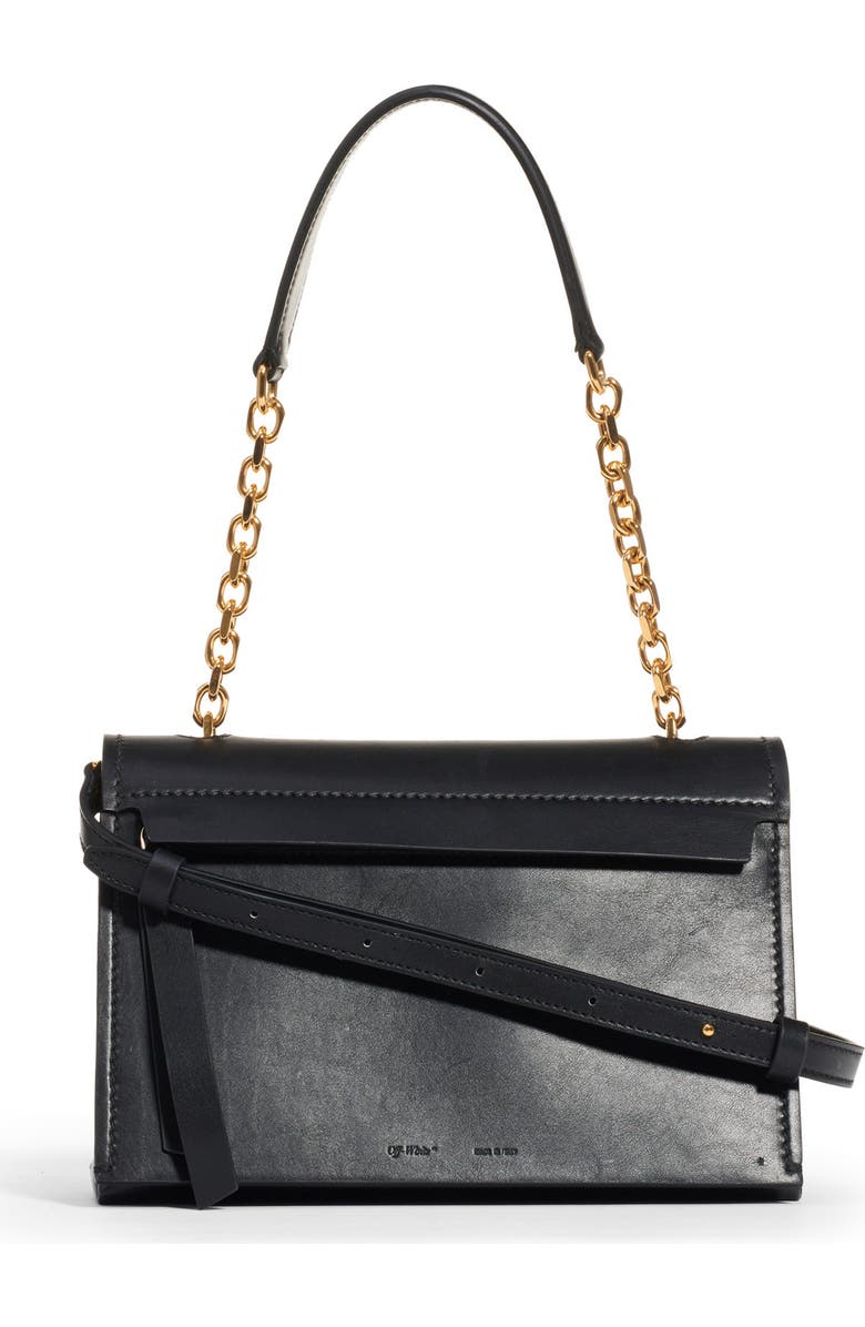 Off-White Medium Binder Clip Leather Shoulder Bag, Alternate, color,