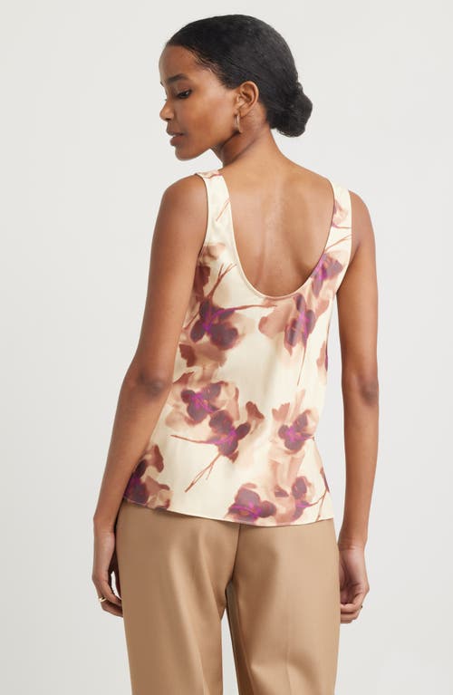 Nordstrom Satin Scoop Neck Tank In Neutral
