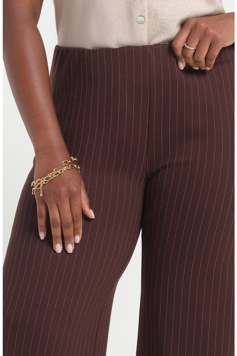 Marley Pinstripe Wide Leg Pants, Alternate, color, CHOC STRIPE