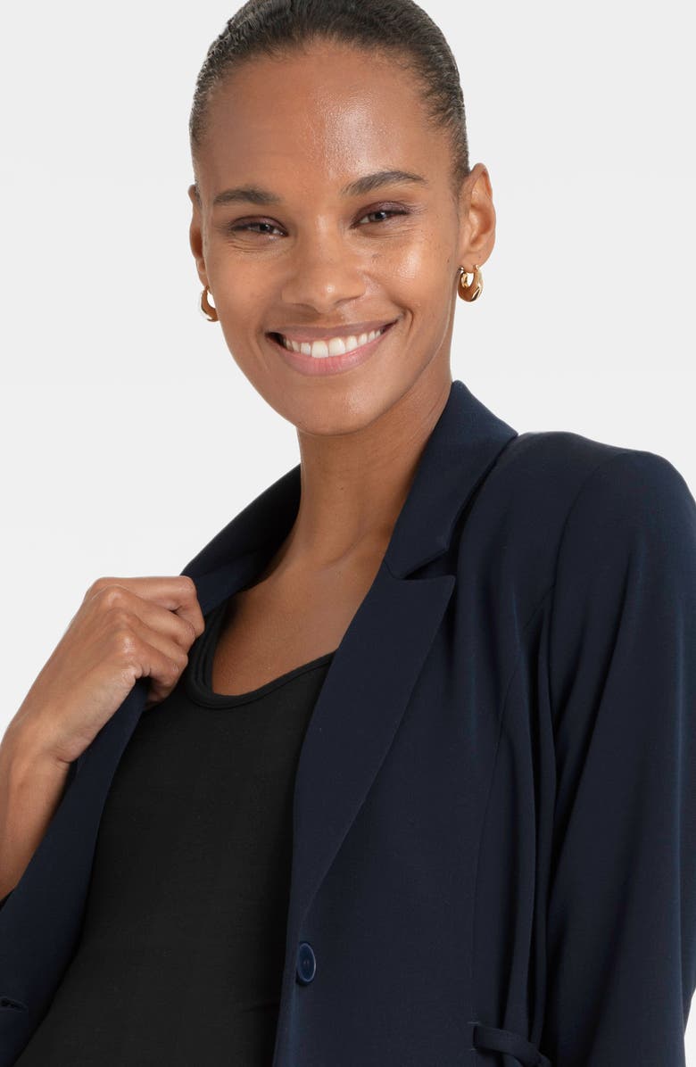 Seraphine Tailored Maternity Blazer, Alternate, color, Navy