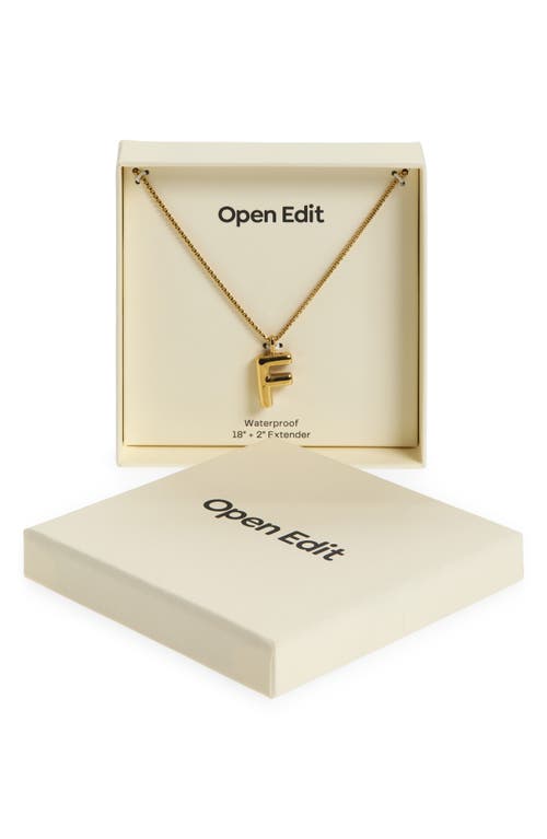 Open Edit Waterproof Bubble Initial Pendant Necklace