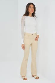 Anatomie Katya Performance Cotton Pintuck Flare Pant