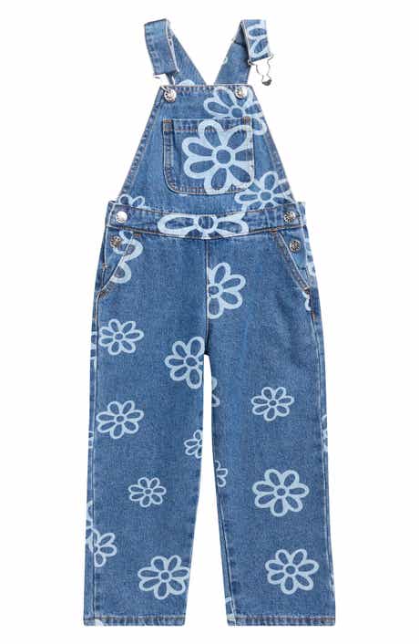 GOGO STAR Kids' Floral Overalls