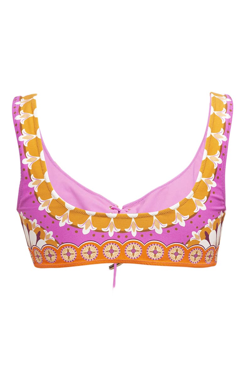 La DoubleJ Sunset Bikini Top Napoli Plates Placée Pink, Alternate, color, 